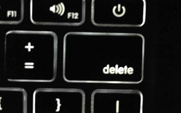 Delete key for macbook